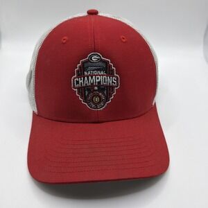 47 Brand Georgia Bulldogs National Champions Trucker Hat Red Snapback